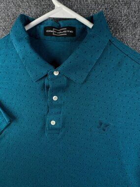 Carnoustie Kapalua Club Polo Shirt Men XL Hawaii Geometric Blue Green Cotton